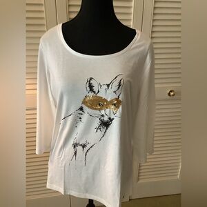 Olsen Fox Motif - Sequin Mask Detail - NWT